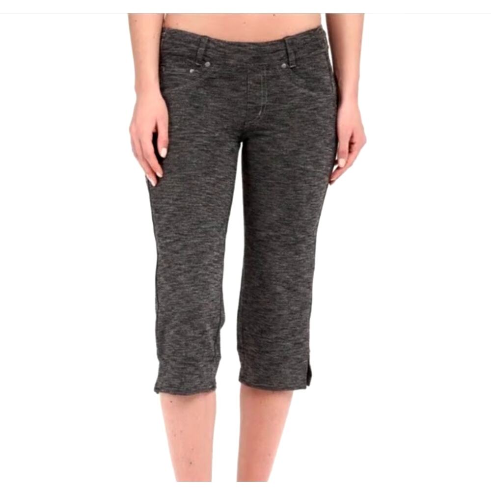 Kühl Heather Gray Mova Cropped Capri Pant Drawstring Waist Lightweight Sz 14